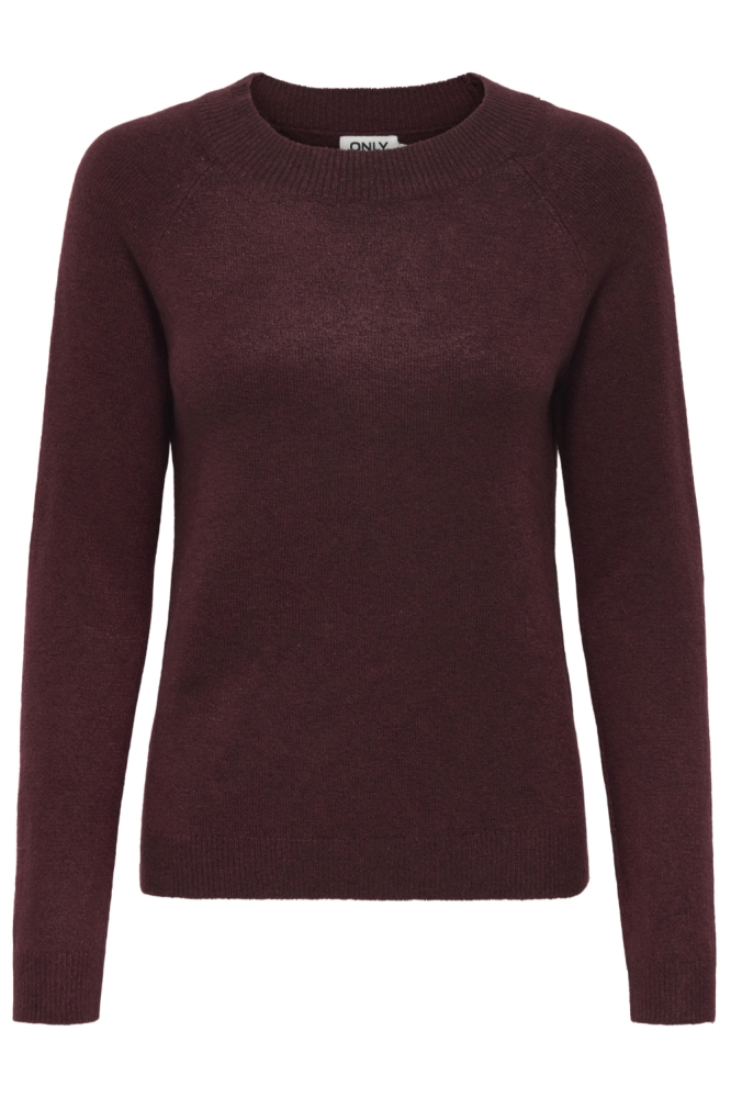 ONLRICA LIFE L/S PULLOVER KNT NOOS 15204279 ZINFANDEL/W. MELAMGE